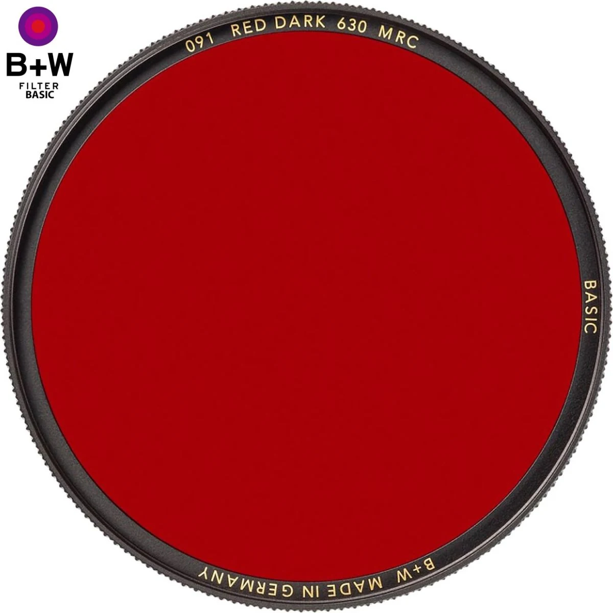 B+W BASIC 091 Red dark MRC 630 67мм. Светофильтр тёмно-красный для черно-белой съемки — фото 2