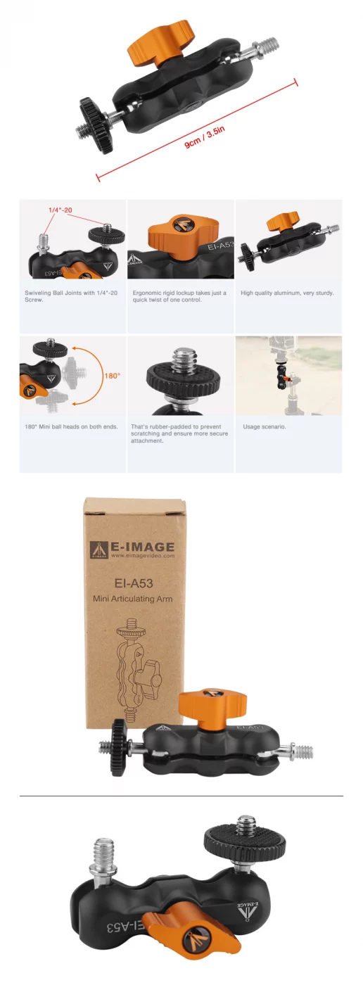 E-IMAGE EI-A53 3.5" Large Articulating Arm Кронштейн шарнирный