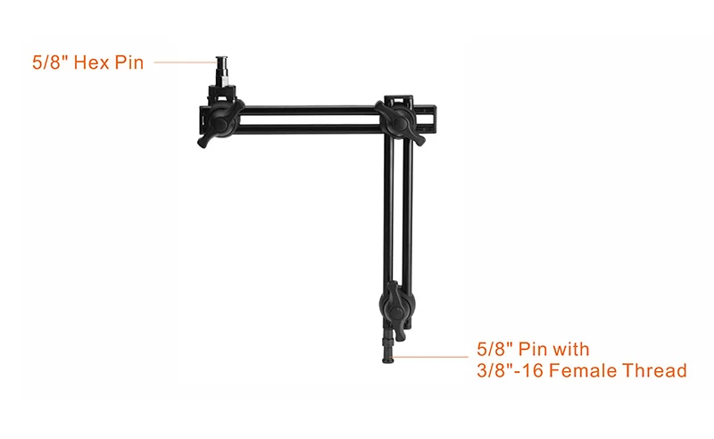 E-IMAGE AM-011 2 Section Double Articulated Arm Кронштейн двойной