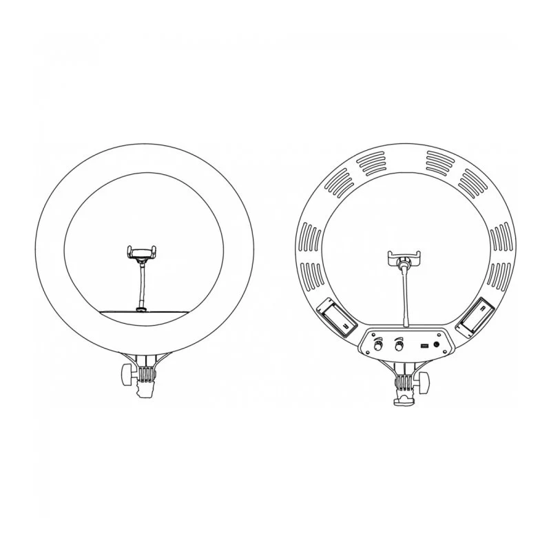 E-IMAGE EL-18 PB 18" LED ring light with battery slot Светодиодный осветитель кольцевой