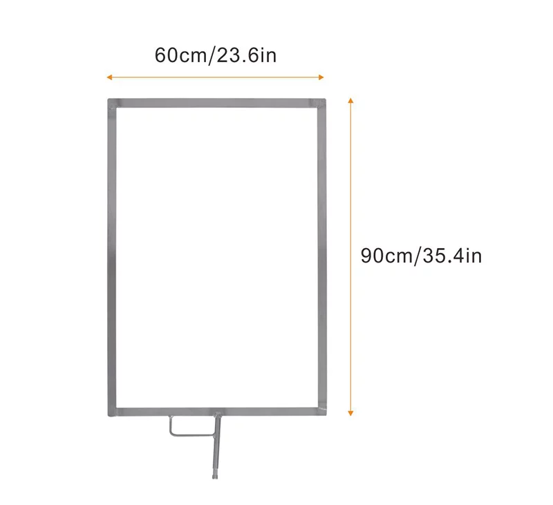 E-IMAGE F03-36 Flag panel aluminum alloy 60*90 cm fabric: diffusion white Флаг белый просветный