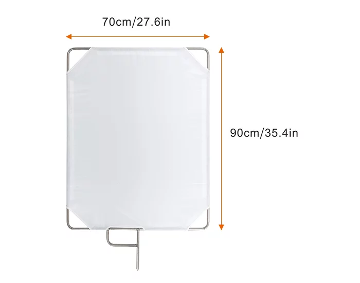 E-IMAGE F04-36 Flag panel stainless steel 70*90 cm, fabric: diffusion white Флаг белый просветный