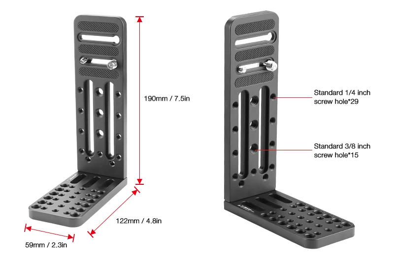 E-IMAGE PL03 L plate 2.3х4.8"x7.5х2.3" (aluminium) Площадка