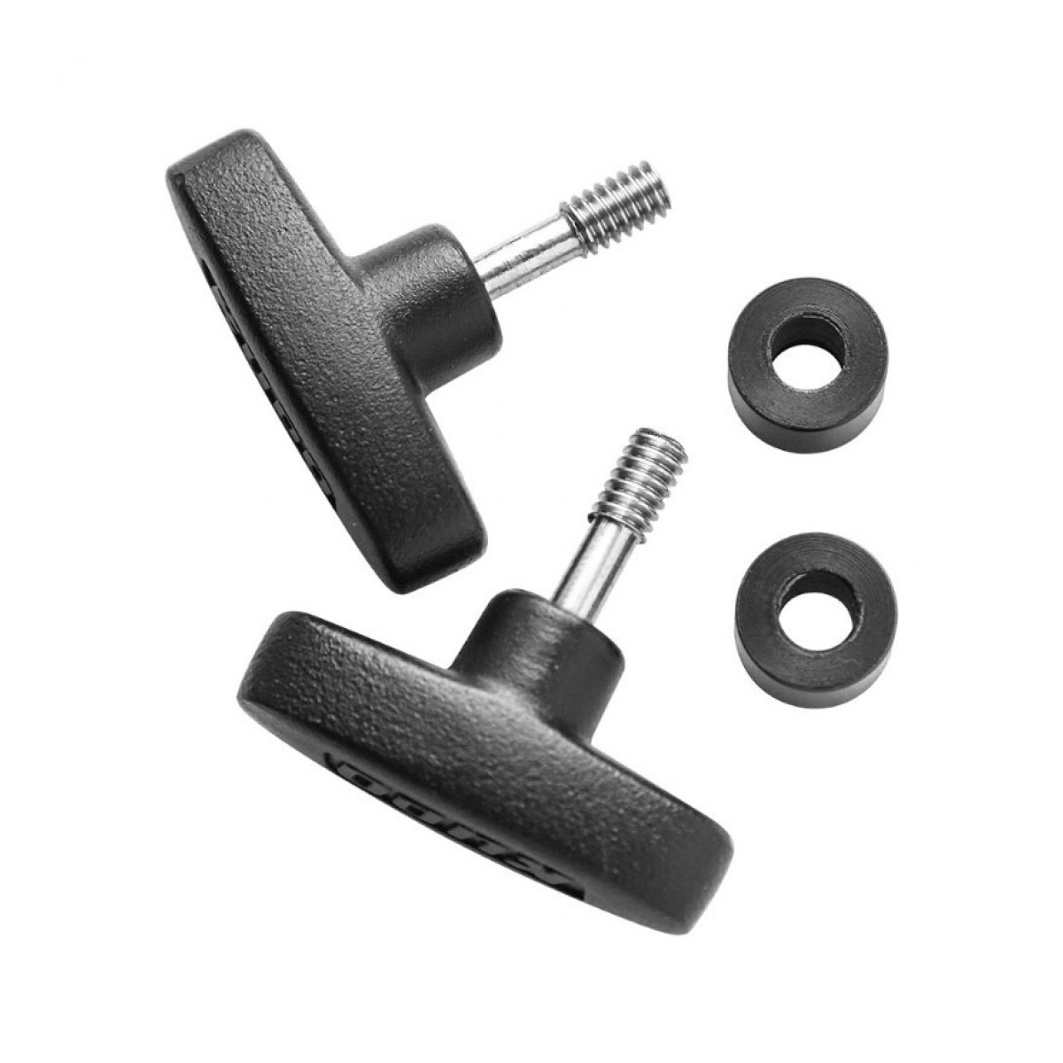 KS-639 Aluminum Knob w/Stainless Steel 1/4"-20 Bolt & Nylon Spacer (set of 2)